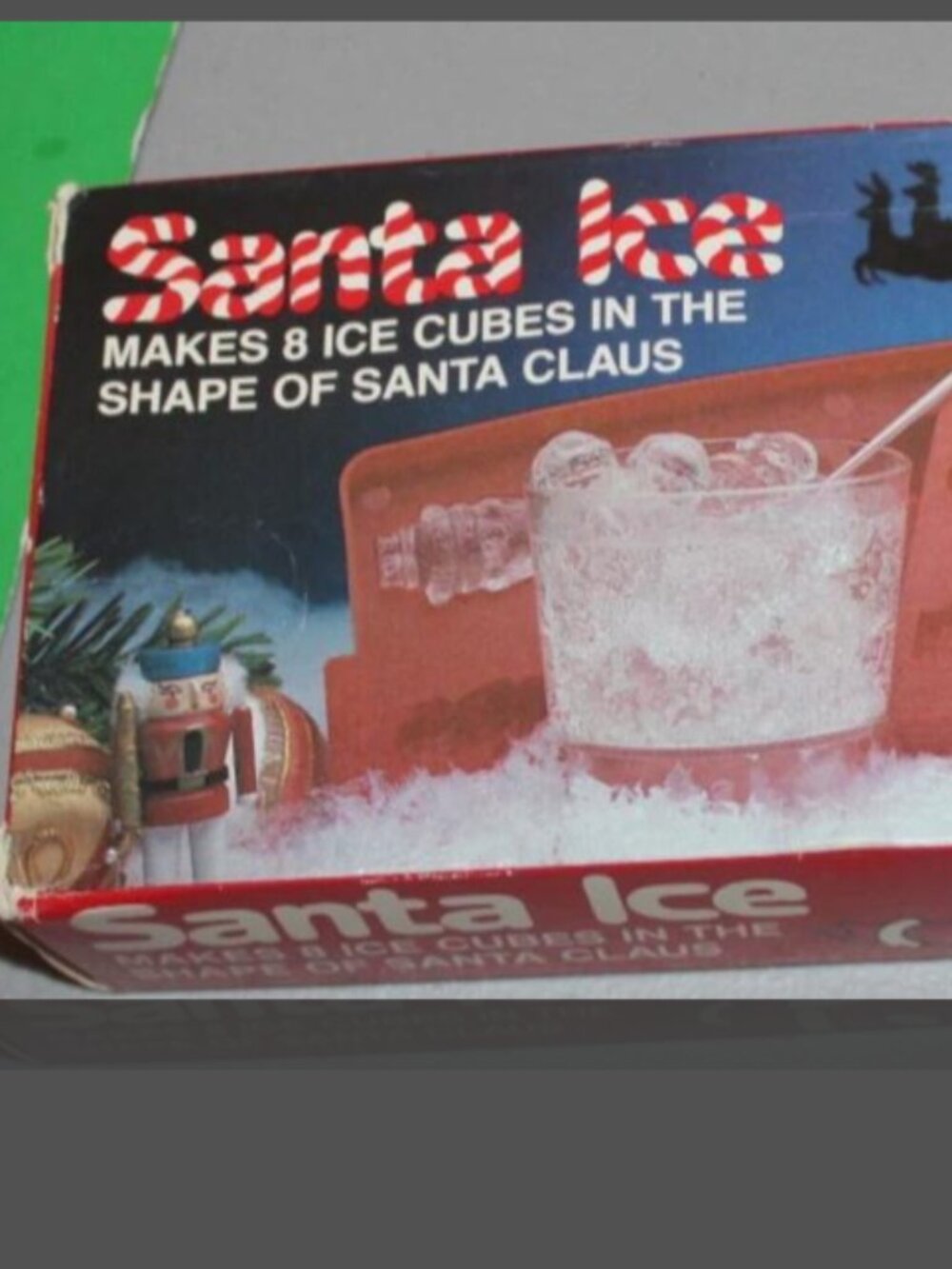 Santa Ice Cube Trays Made in USA US Works Mint in Box 11 x 4.5 Inch Christmas